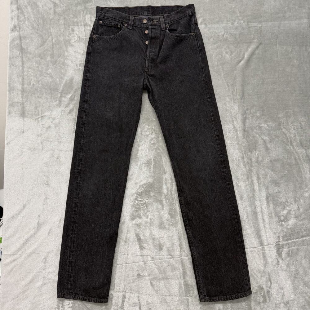 VTG 90s Levis 501 Mens 32x34 (Fits 30x33) Super Black Denim Jeans USA Button Fly